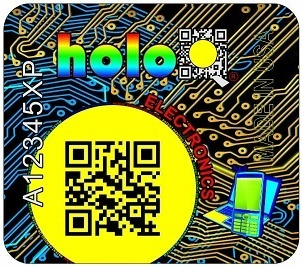 Electronics holoQR label