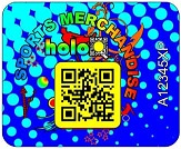 Sports merchandise holoQR label