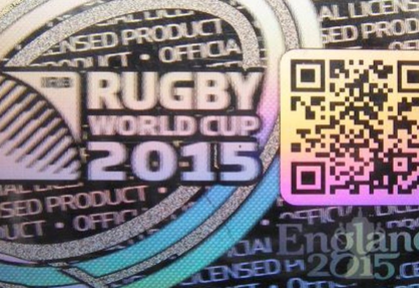 holoQR licensed product hologram for the Rugby World Cup 2015